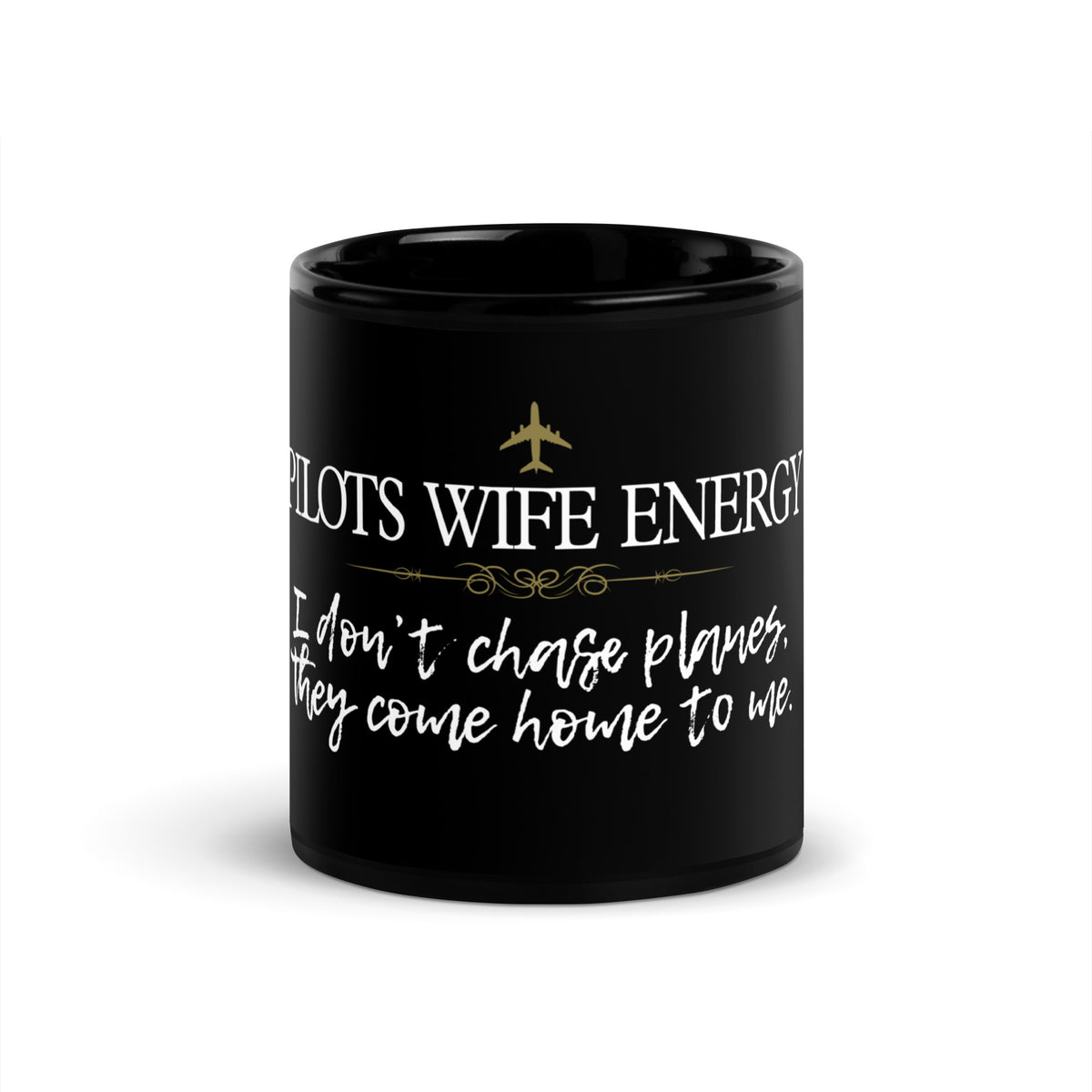 Wife Energy - Black Glossy Mug