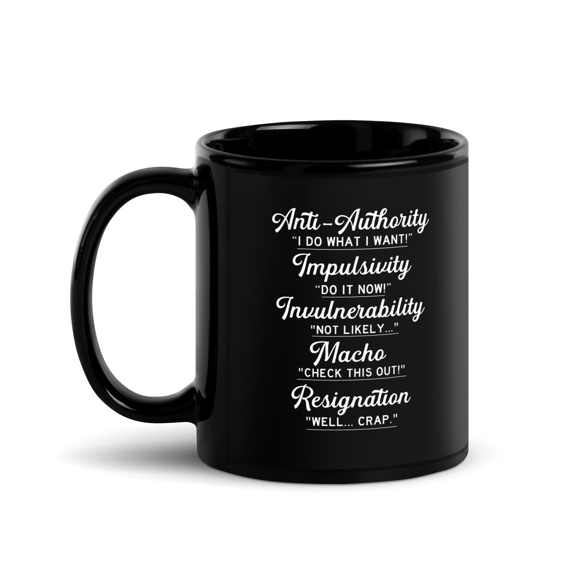 Hazardous Attitudes - Black Glossy Mug