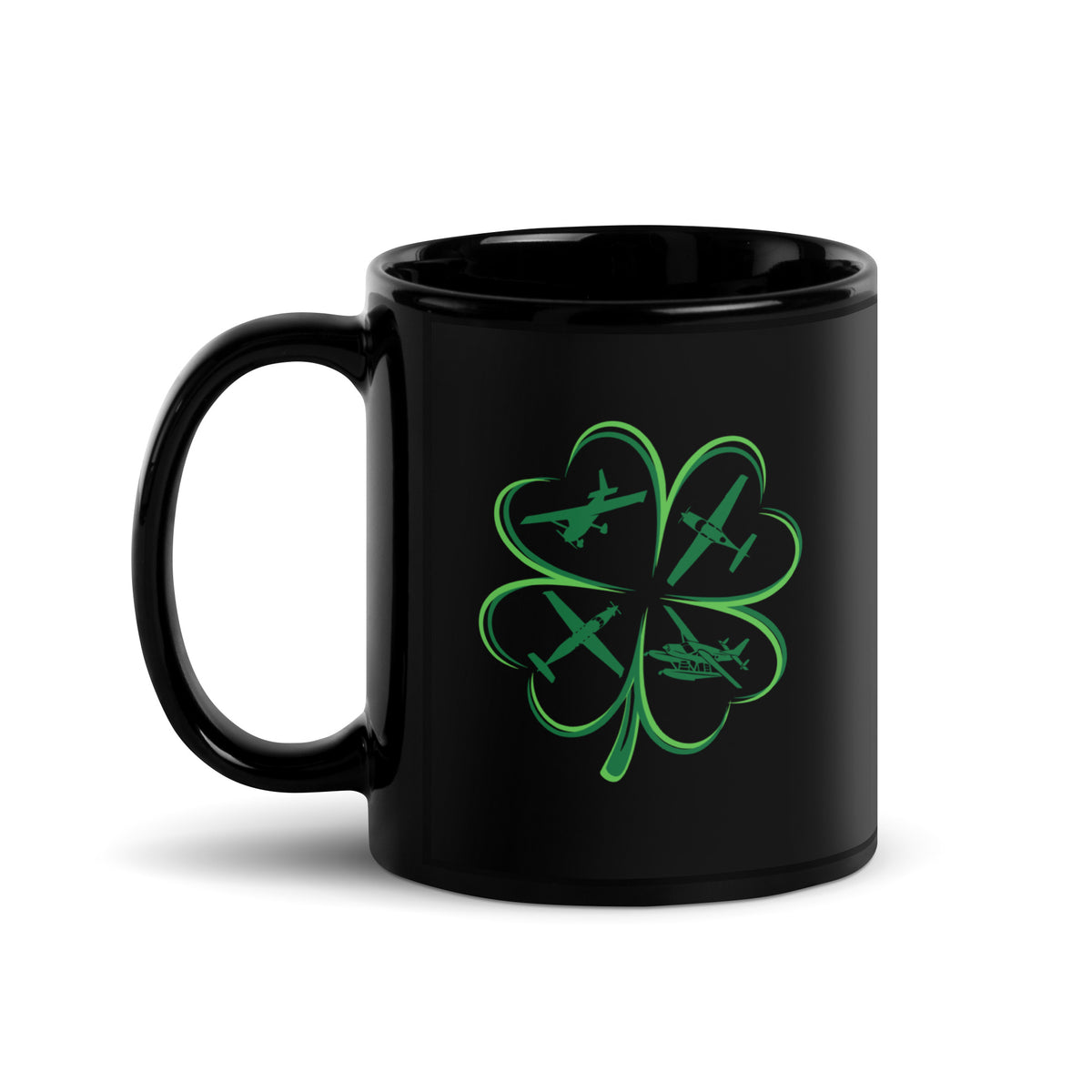 4Leaf Clover - Black Glossy Mug
