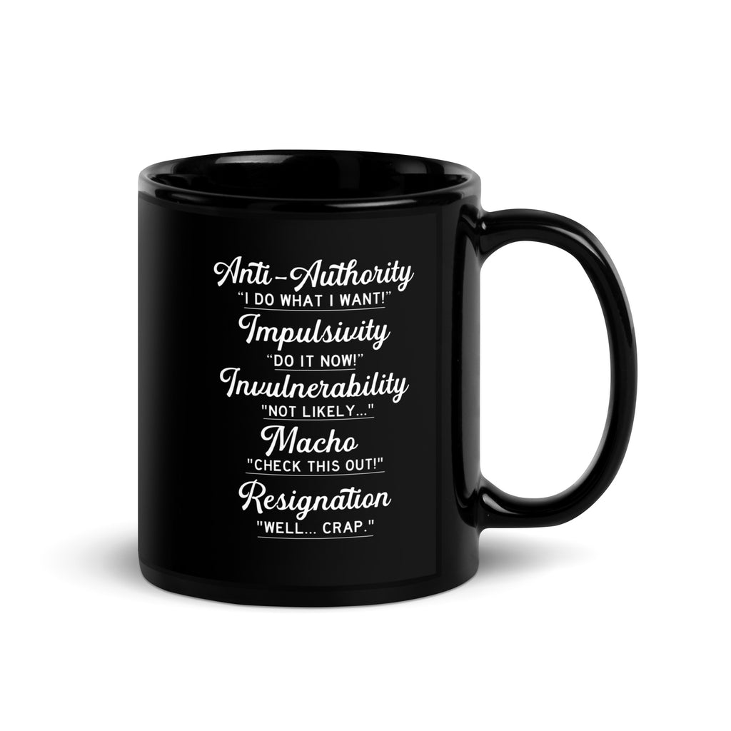 Hazardous Attitudes - Black Glossy Mug