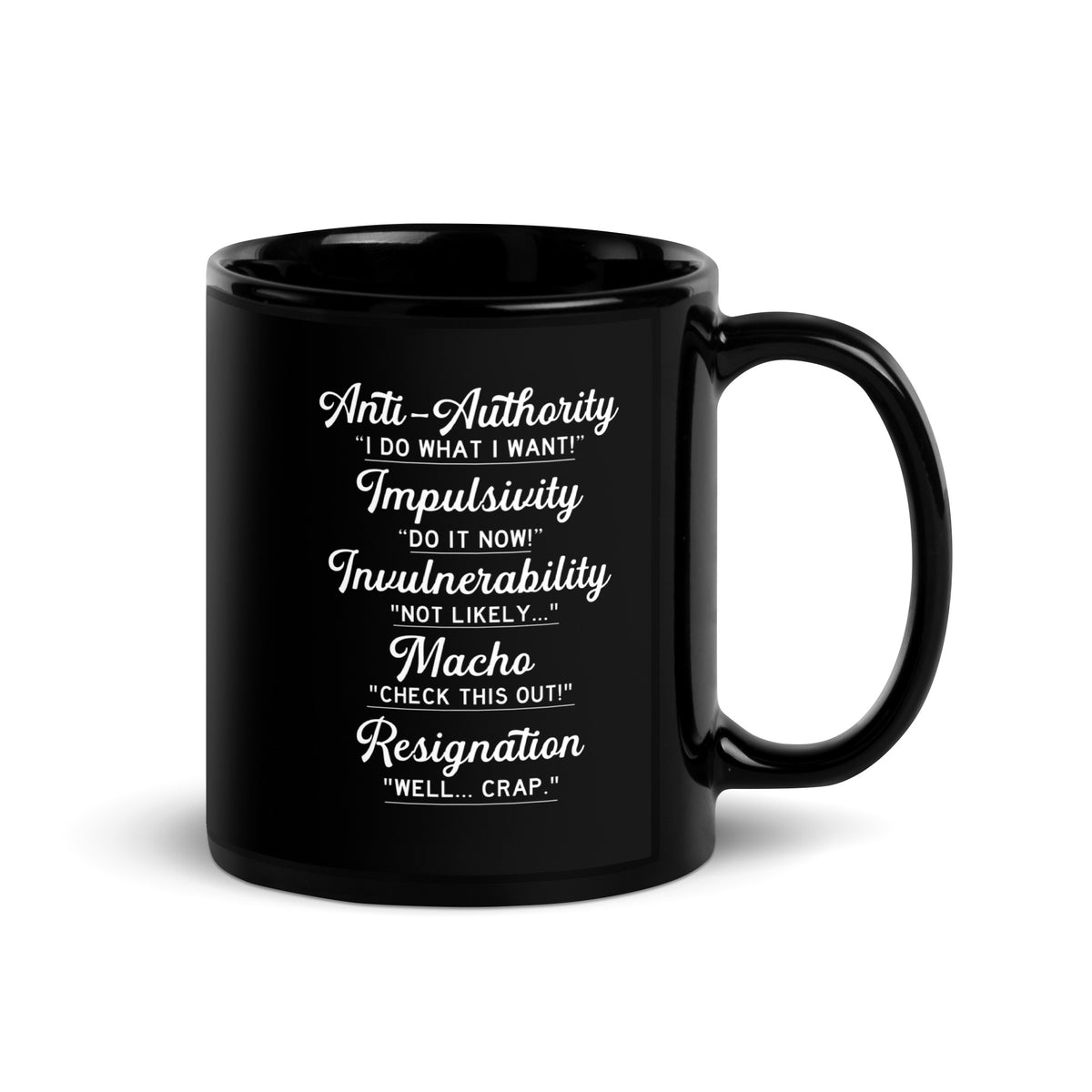 Hazardous Attitudes - Black Glossy Mug