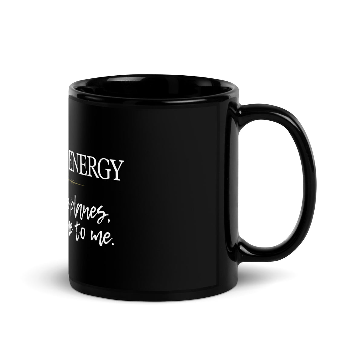 Wife Energy - Black Glossy Mug