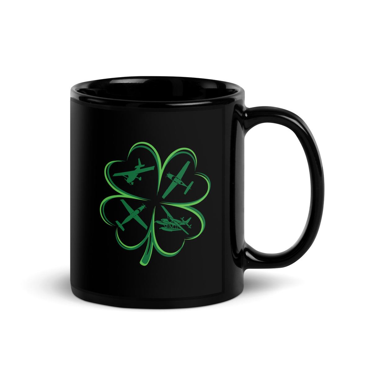 4Leaf Clover - Black Glossy Mug
