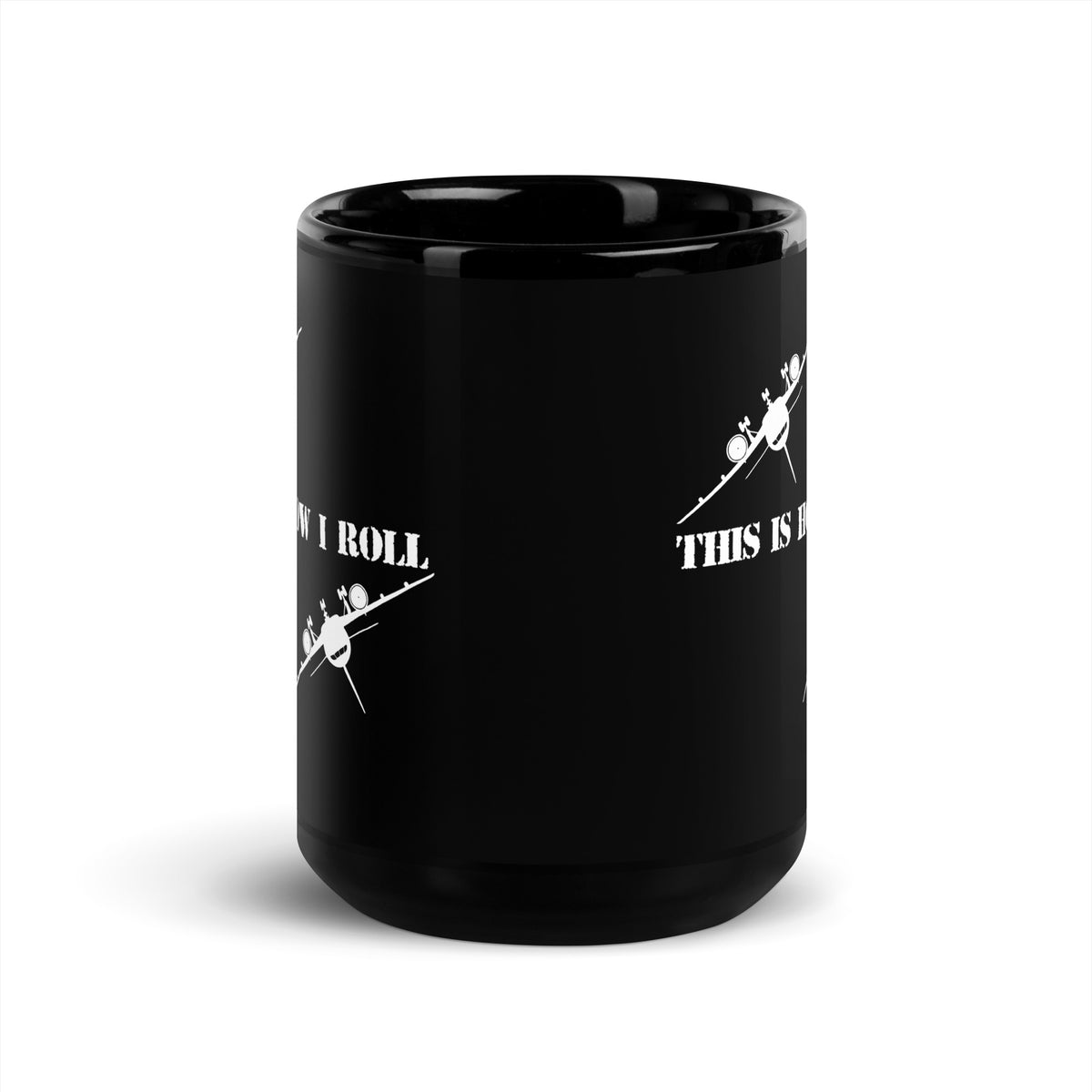How I Roll - Black Glossy Mug