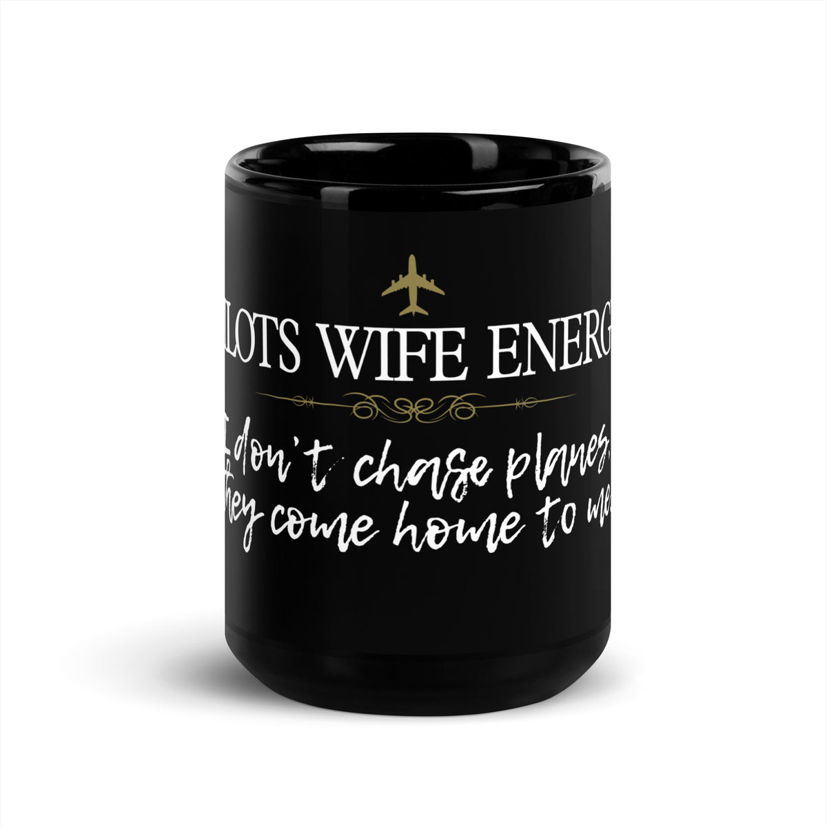 Wife Energy - Black Glossy Mug