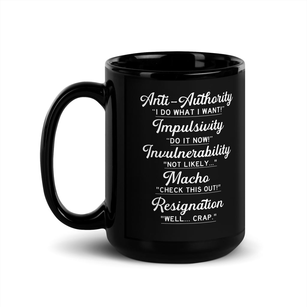 Hazardous Attitudes - Black Glossy Mug
