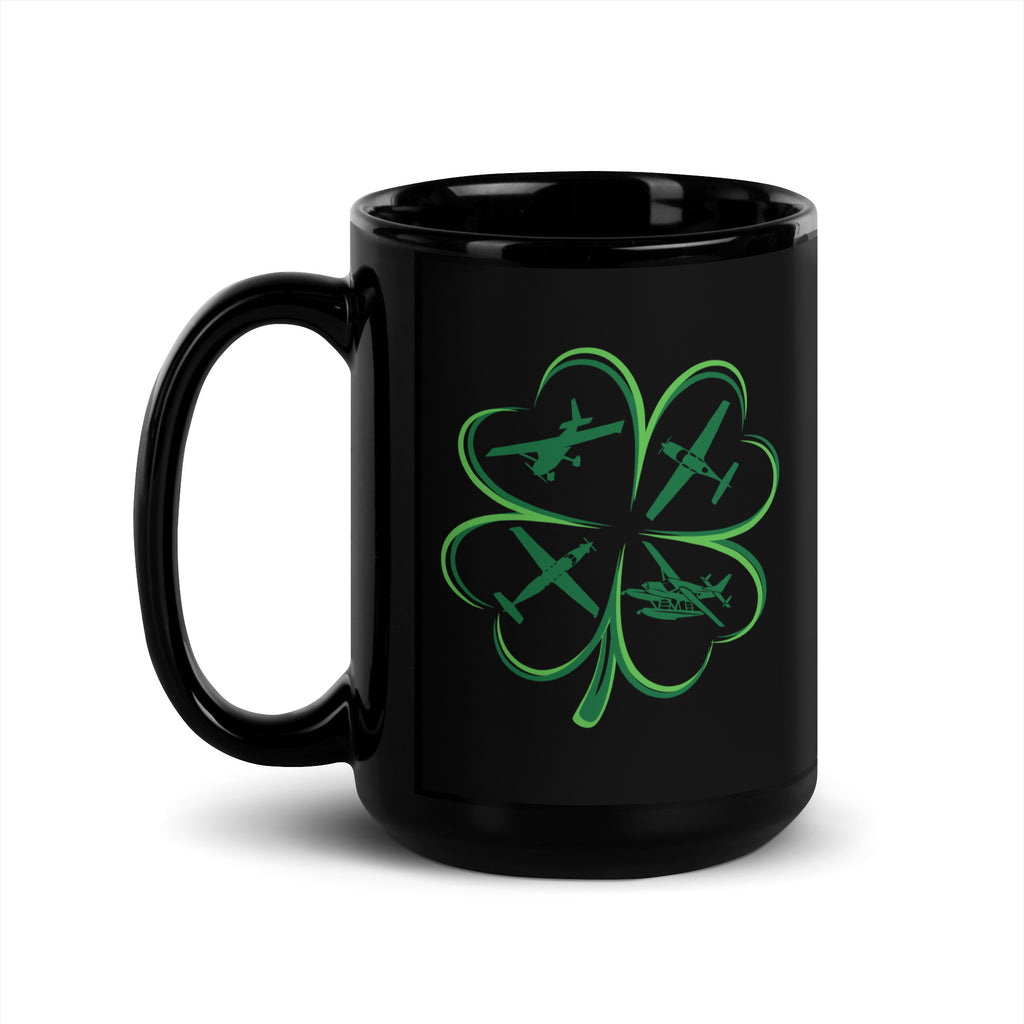 4Leaf Clover - Black Glossy Mug