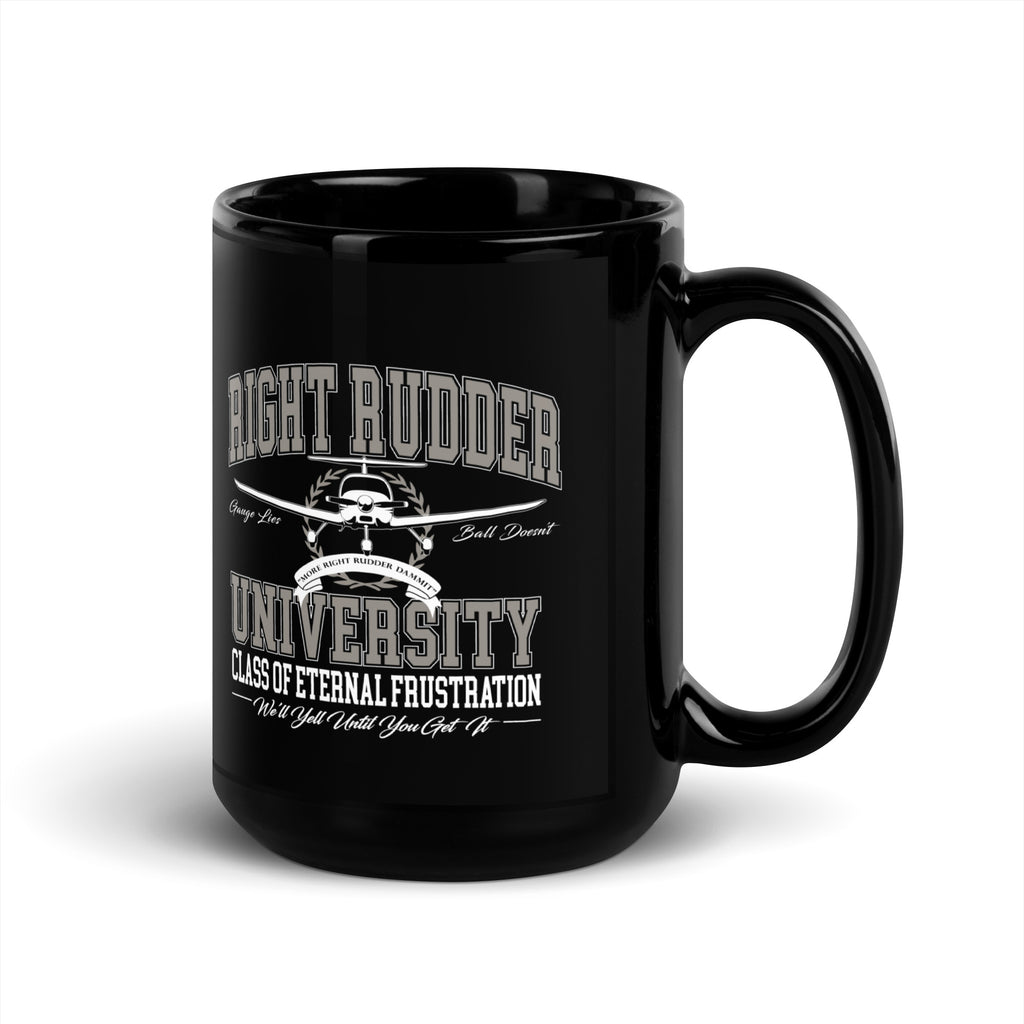 Right Rudder Uni - Black Glossy Mug