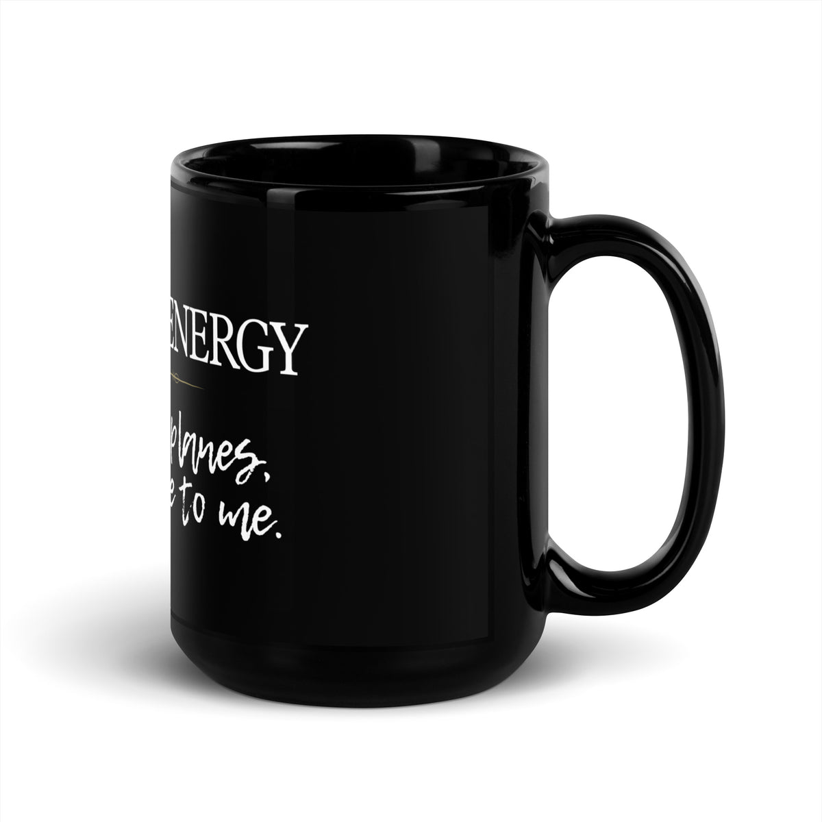 Wife Energy - Black Glossy Mug