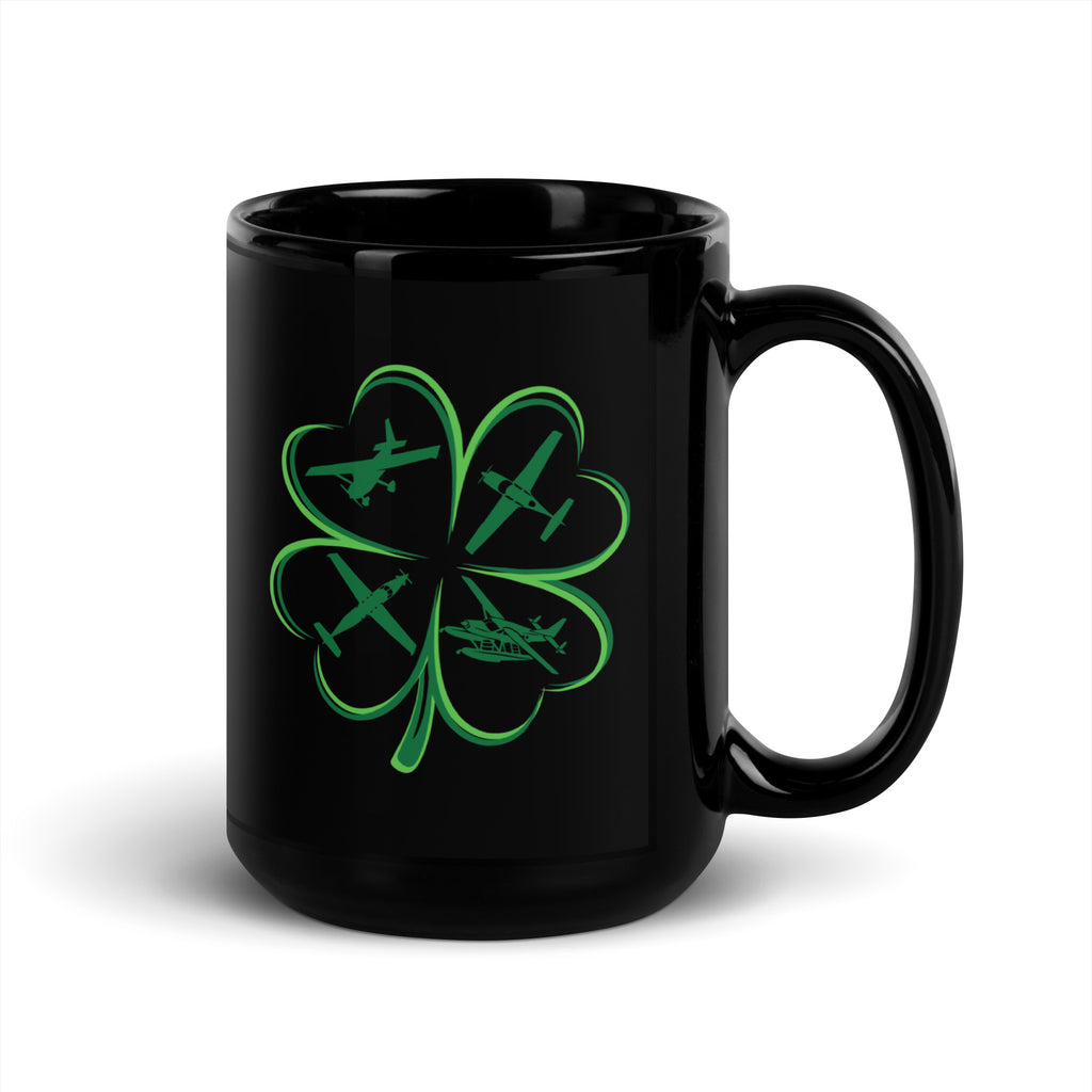 4Leaf Clover - Black Glossy Mug