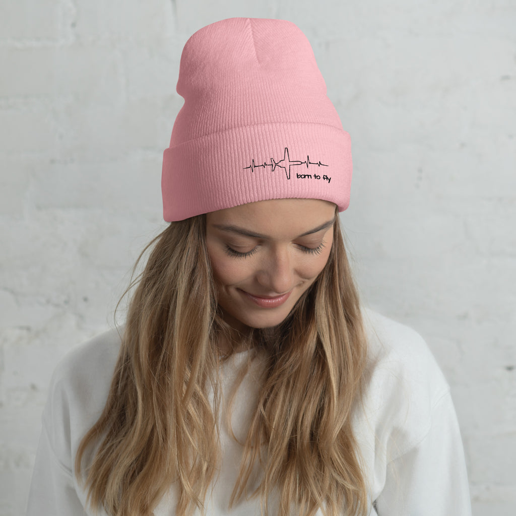 Cuffed Beanie - Born to Fly