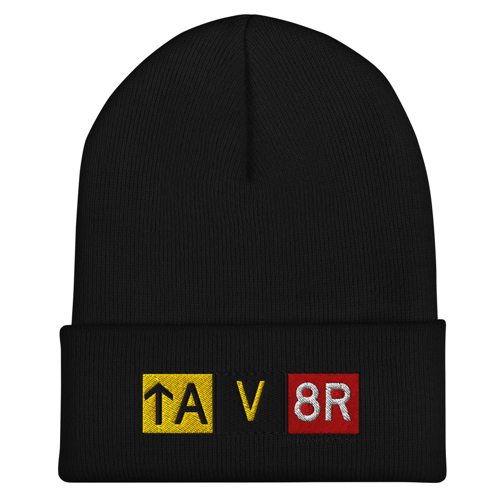Cuffed Beanie - Aviator Airport Signs