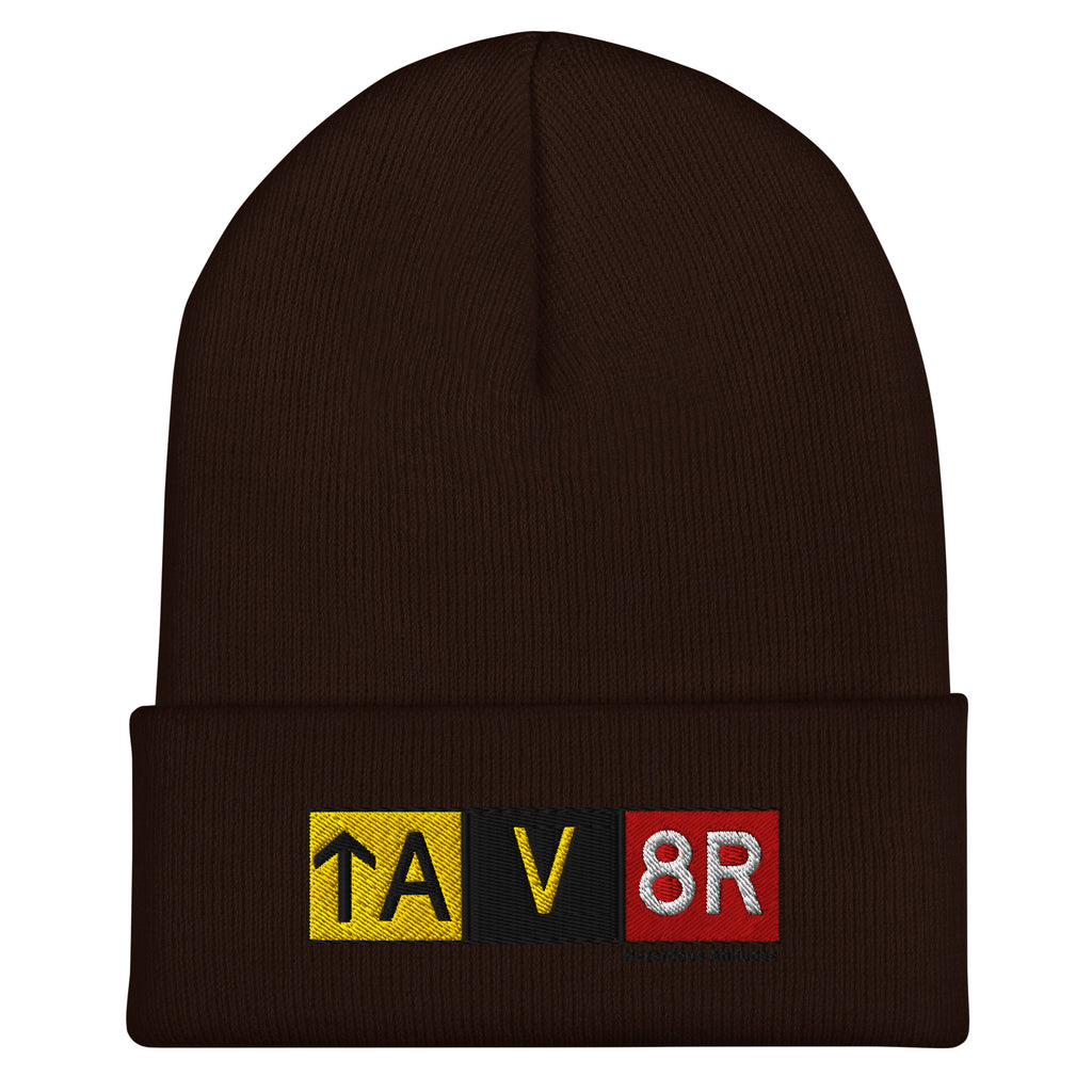 Cuffed Beanie - Aviator Airport Signs