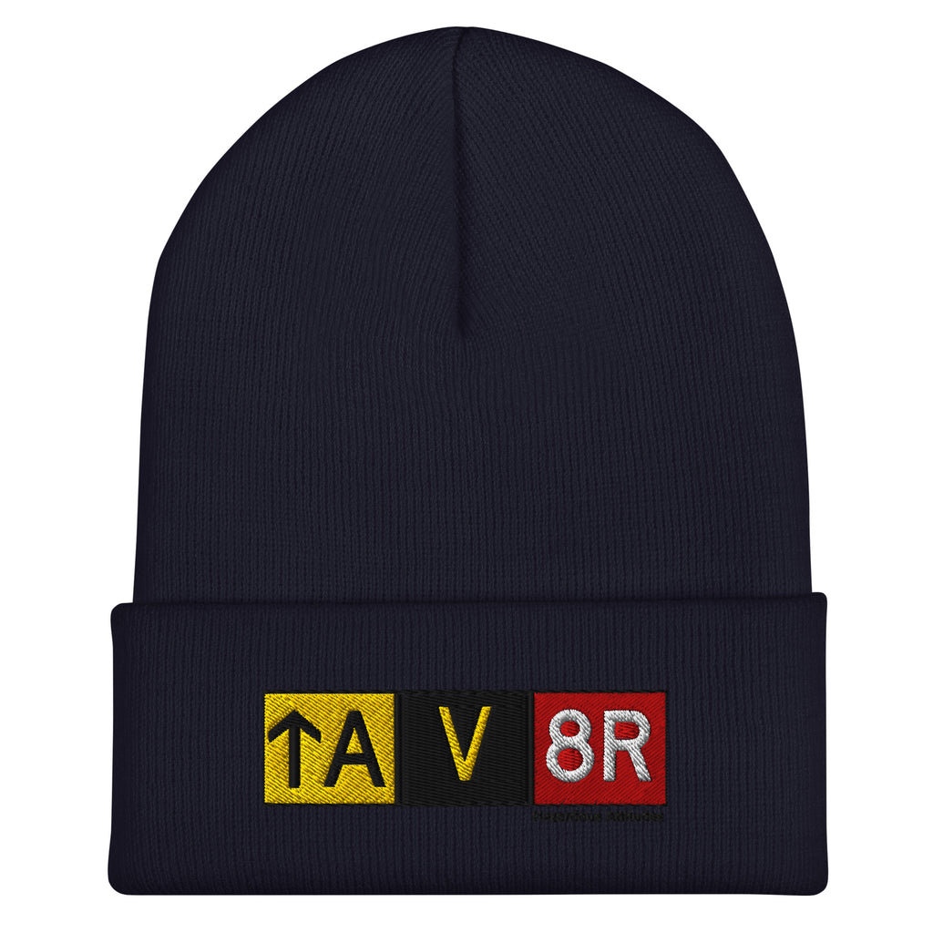 Cuffed Beanie - Aviator Airport Signs