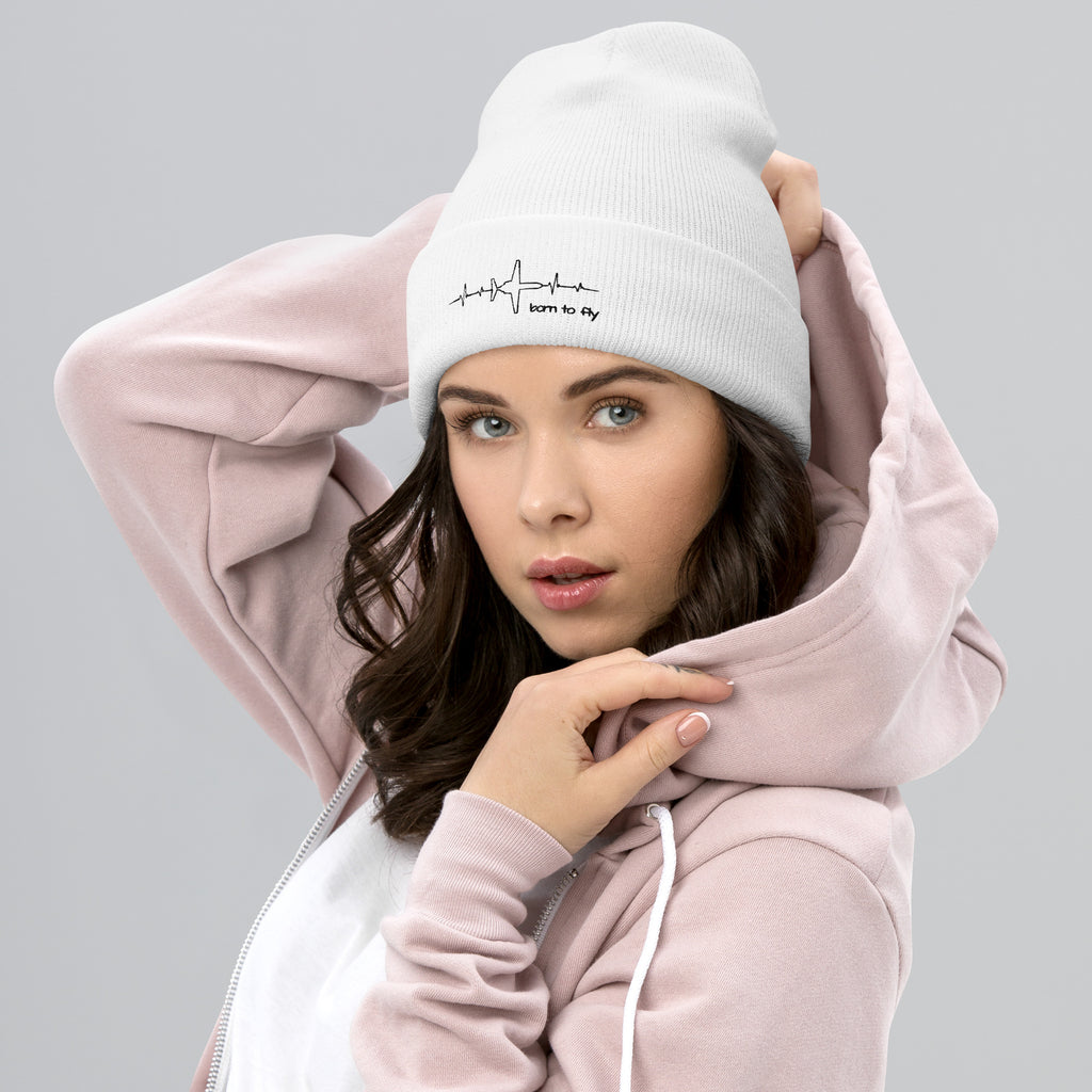 Cuffed Beanie - Born to Fly