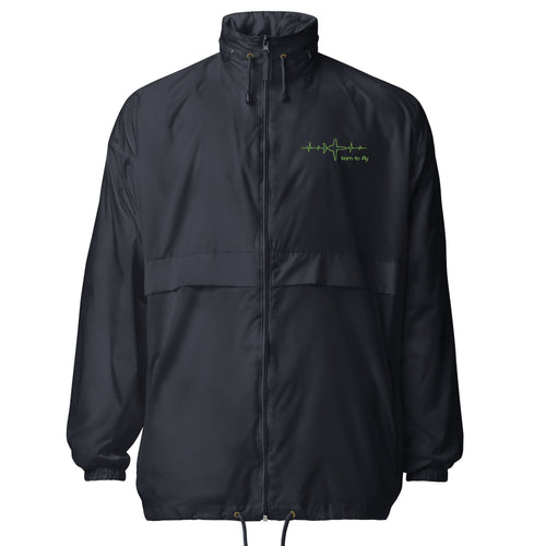 Aviator Airport Sign / Born to Fly Unisex windbreaker