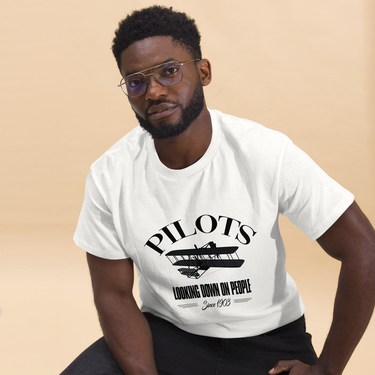 Pilots Looking Down Since 1903 - White Tee
