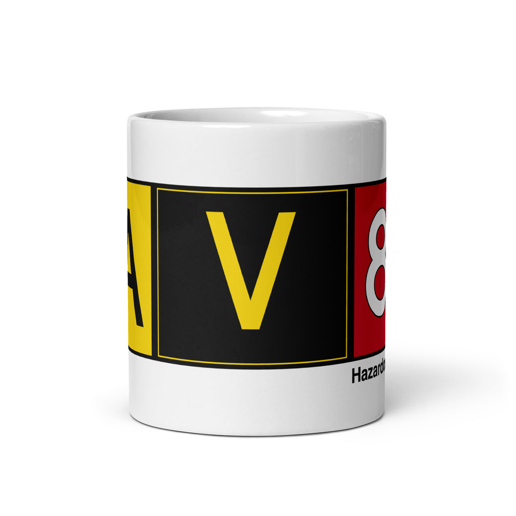 Aviator Airport Signs - White glossy mug