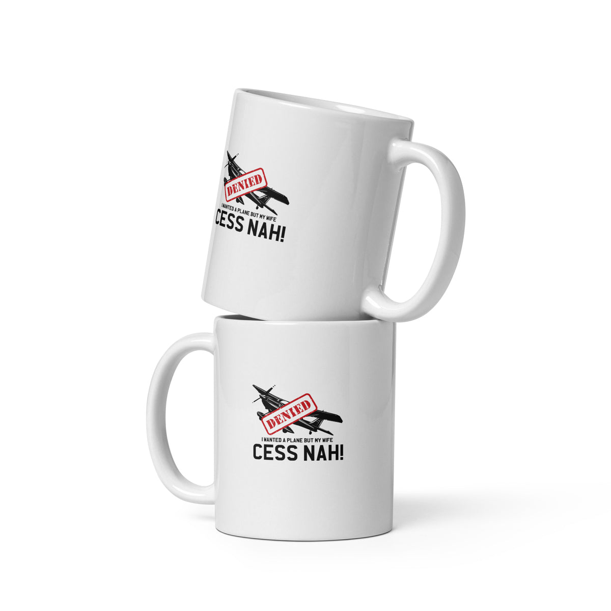 Cess Nah - White glossy mug