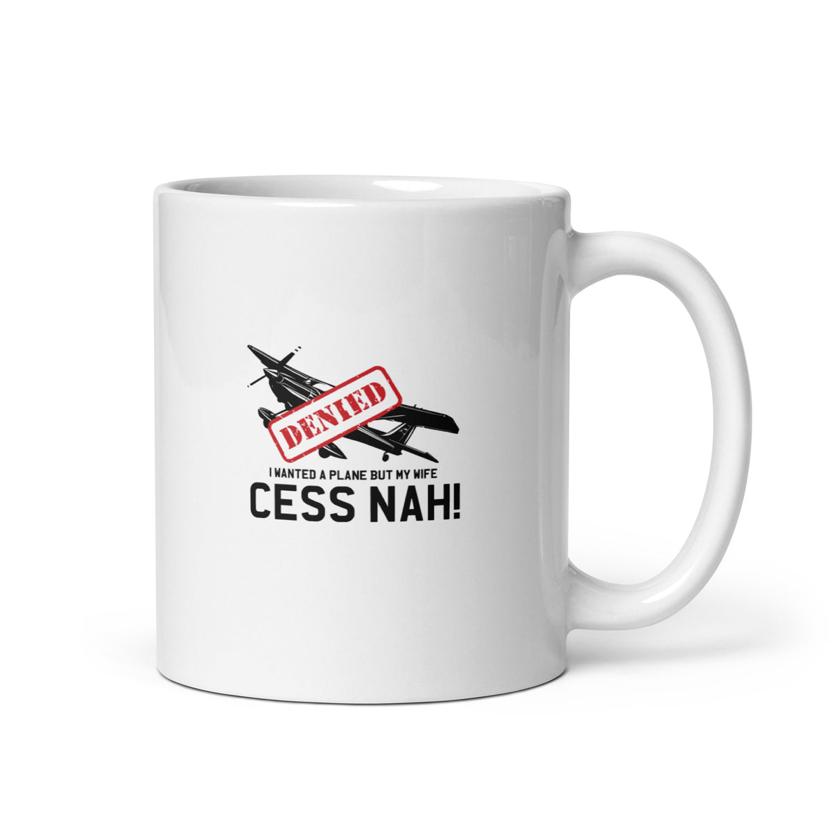 Cess Nah - White glossy mug