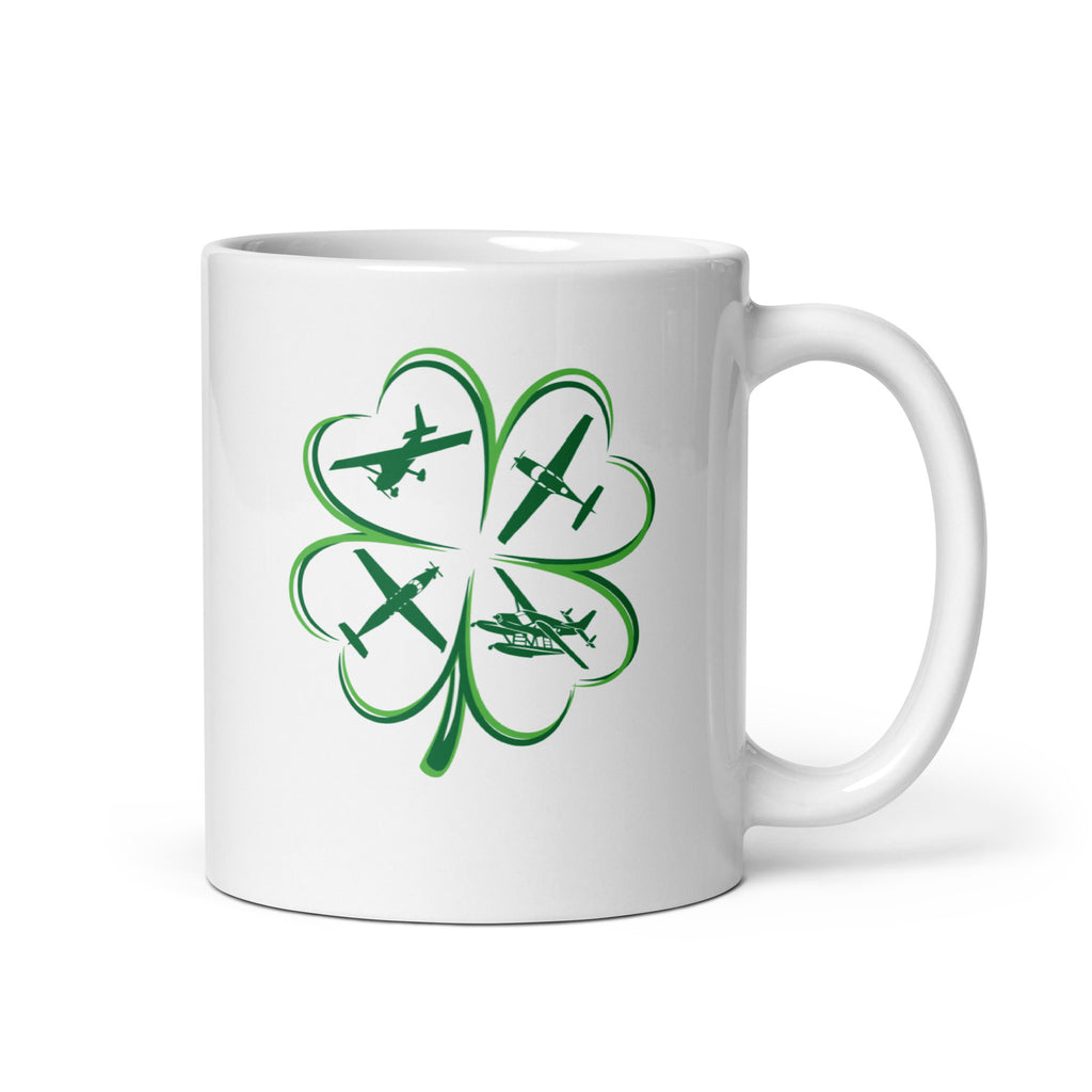 4Leaf Clover - White glossy mug