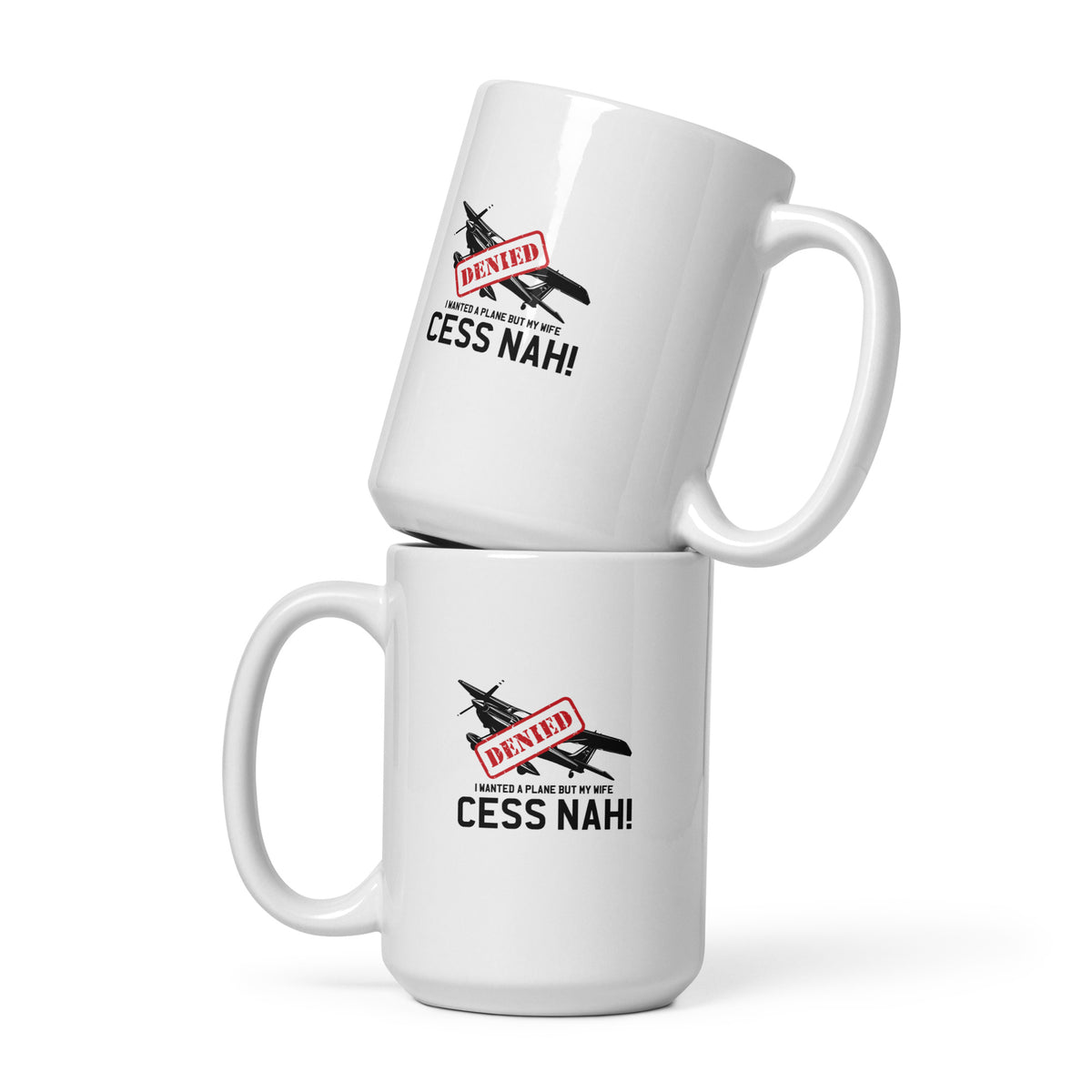 Cess Nah - White glossy mug