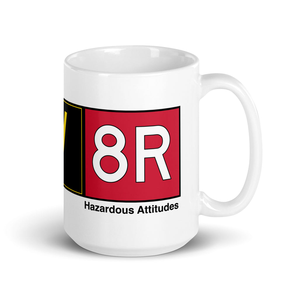 Aviator Airport Signs - White glossy mug